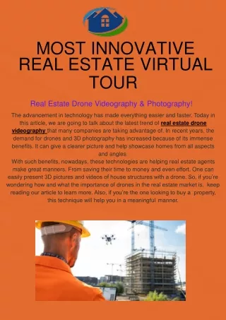 Most Innovative Real Estate Virtual Tour | Property PIX