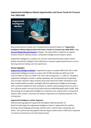 augmented intelligence market opportunities