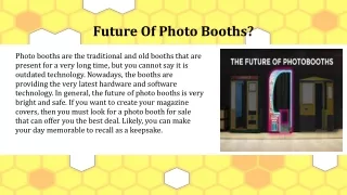 Future Of Photo Booths_