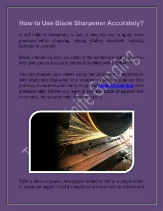 Blade Sharpening