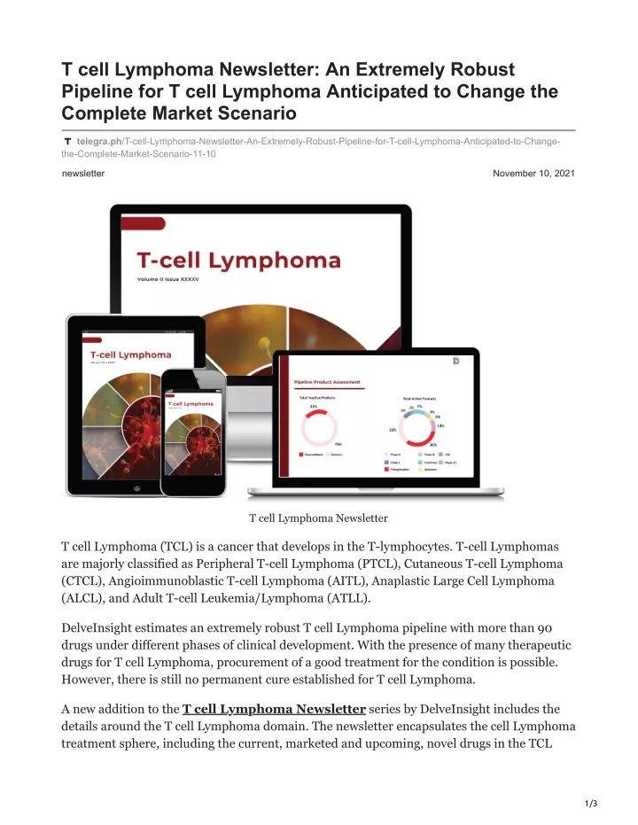 t cell lymphoma newsletter an extremely robust