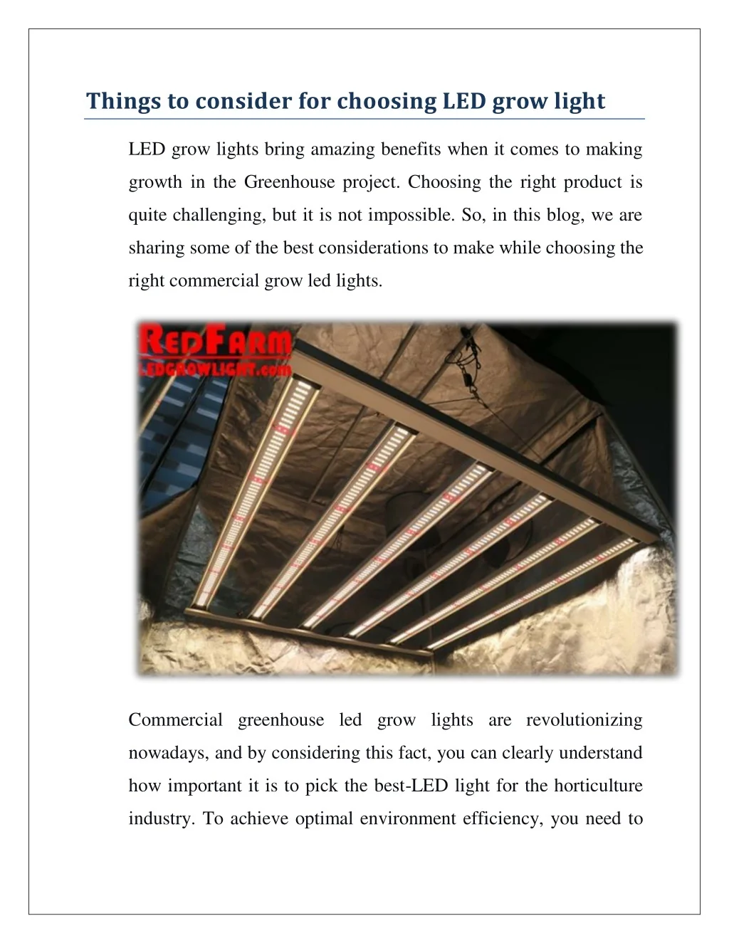 PPT - Things to consider for choosing LED grow light PowerPoint ...