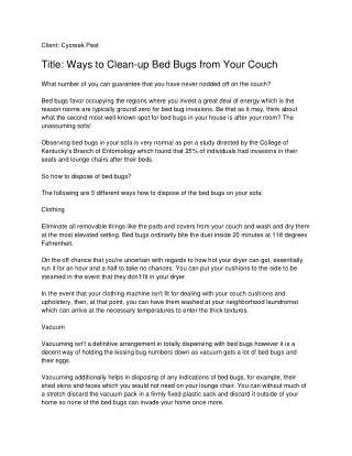 client cycreek pest title ways to clean