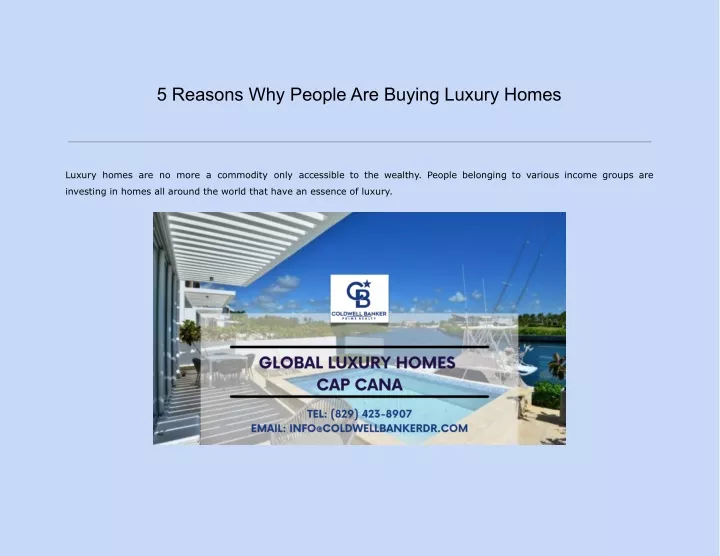 5 reasons why people are buying luxury homes