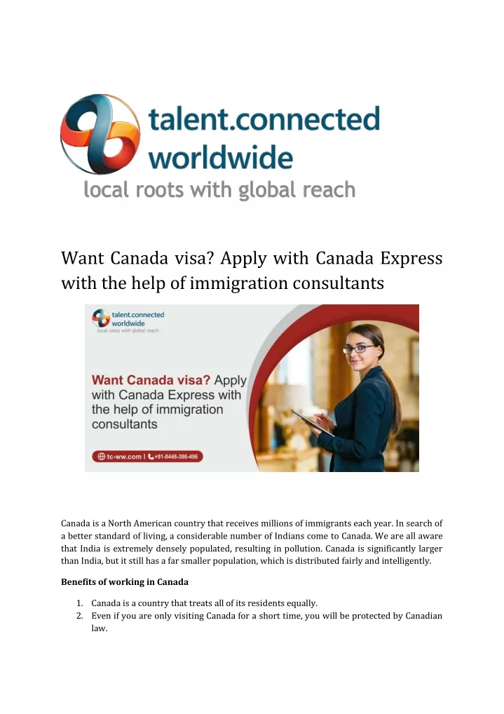 want canada visa apply with canada express with