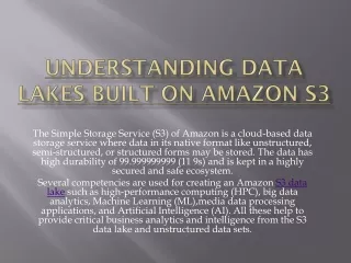 Understanding Data Lakes Built on Amazon S3