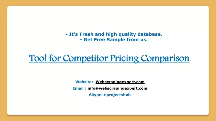 it s fresh and high quality database get free