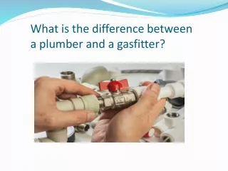 what is the difference between a plumber