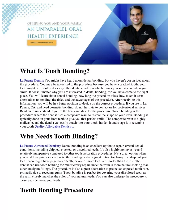 what is tooth bonding