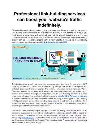 professional link building services can boost