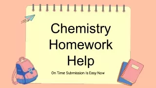 Best Chemistry Homework Help Service Provider