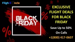 Exclusive Black Friday flight deals | Save up to 50% | Flight Uncle