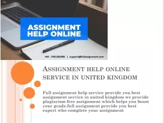 assignment help online service in united kingdom