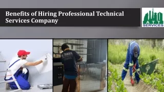 Benefits of Hiring Professional Technical Services Company
