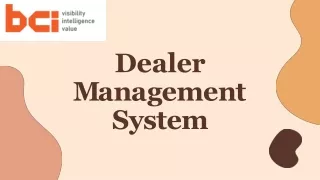 dealer m a n a g e m e n t system