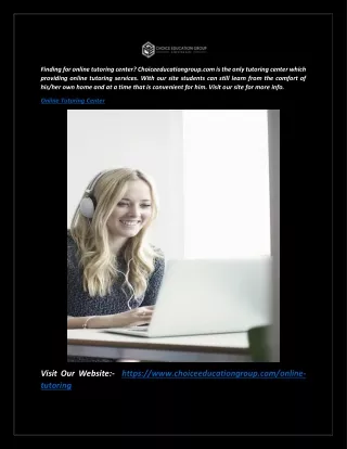 finding for online tutoring center