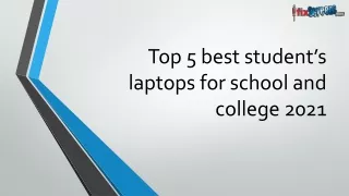 Top 5 best student’s laptops for school and collage students 2021