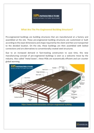 What Are The Pre-Engineered Building Structure?