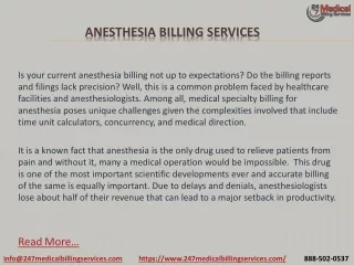 anesthesia billing services