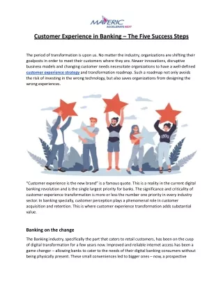 customer experience in banking the five success
