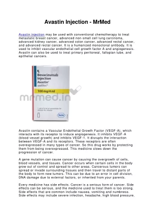 avastin injection mrmed