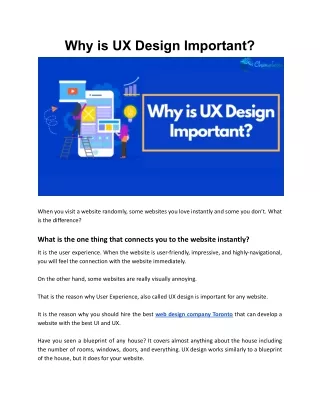 Why is UX Design Important?
