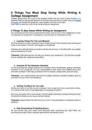 5 things you must stop doing while writing