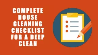 Complete House Cleaning Checklist For A Deep Clean