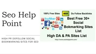 High PR Dofollow Social Bookmarking Sites for SEO