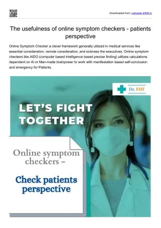 The-usefulness-of-online-symptom-checkers-patients