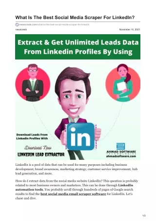 what is the best social media scraper for linkedin