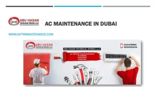 Ac repair services by top Ac Maintenance Company in Dubai Abu Hasan Technical Work LLC