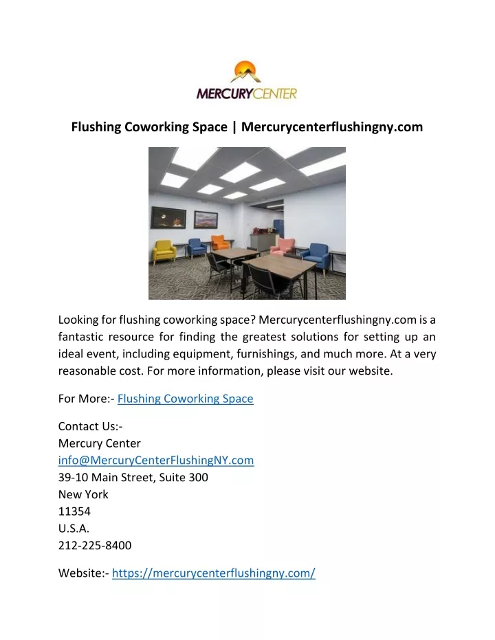 flushing coworking space mercurycenterflushingny