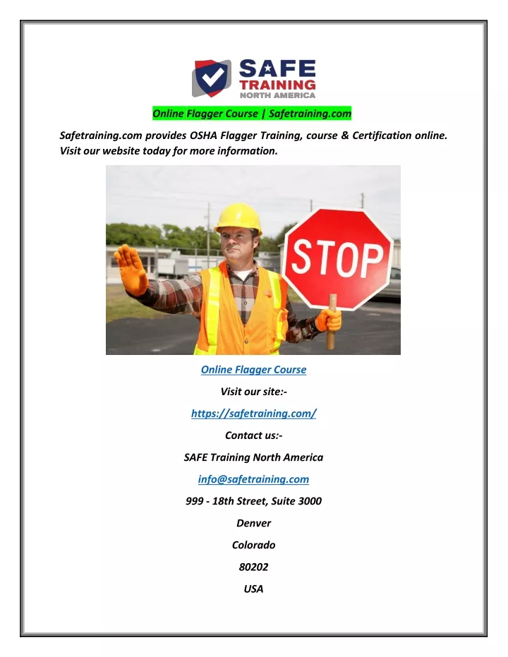 online flagger course safetraining com