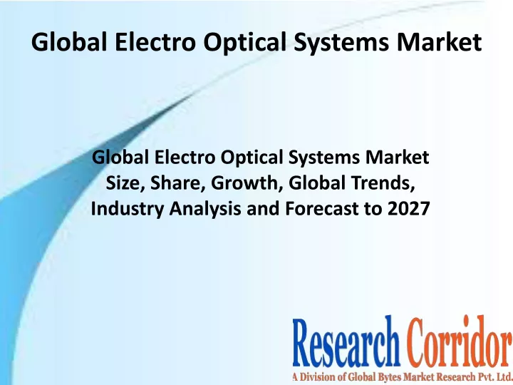 global electro optical systems market