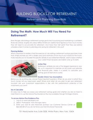 building blocks for retirement