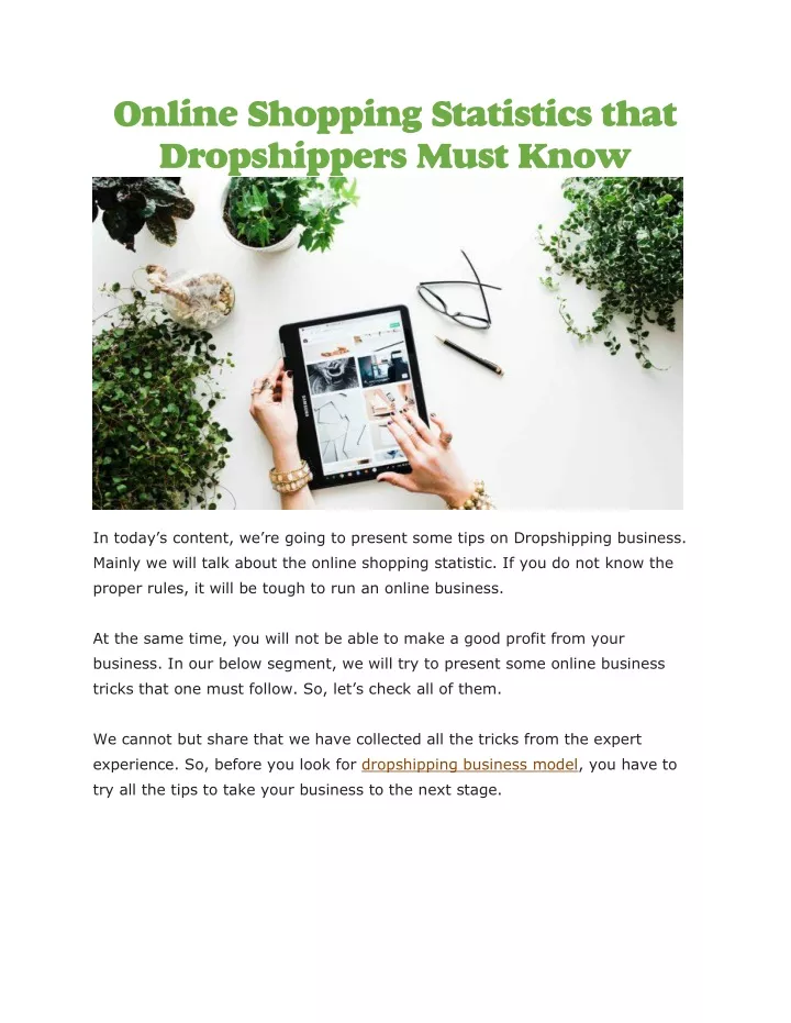 online shopping statistics that dropshippers must