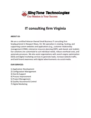 IT consulting firm Virginia