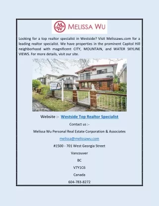 ​westside Top Realtor Specialist | Melissawu.com