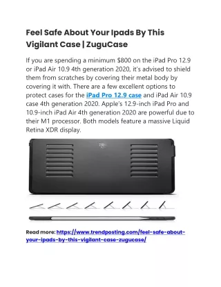 feel safe about your ipads by this vigilant case
