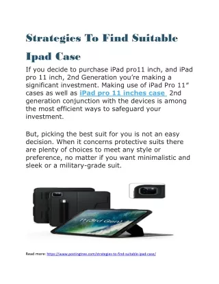 strategies to find suitable ipad case