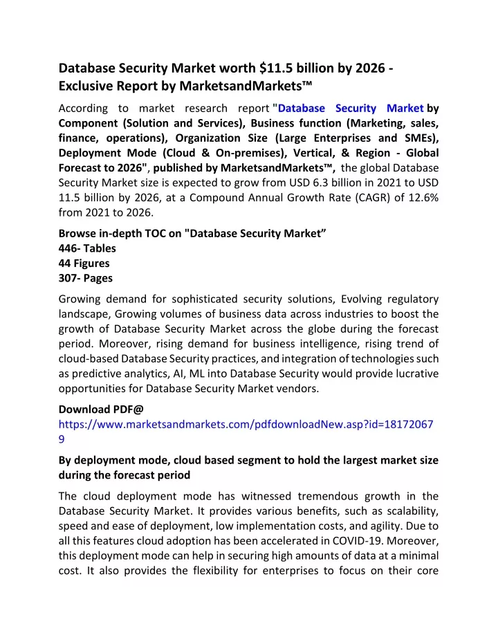 database security market worth 11 5 billion