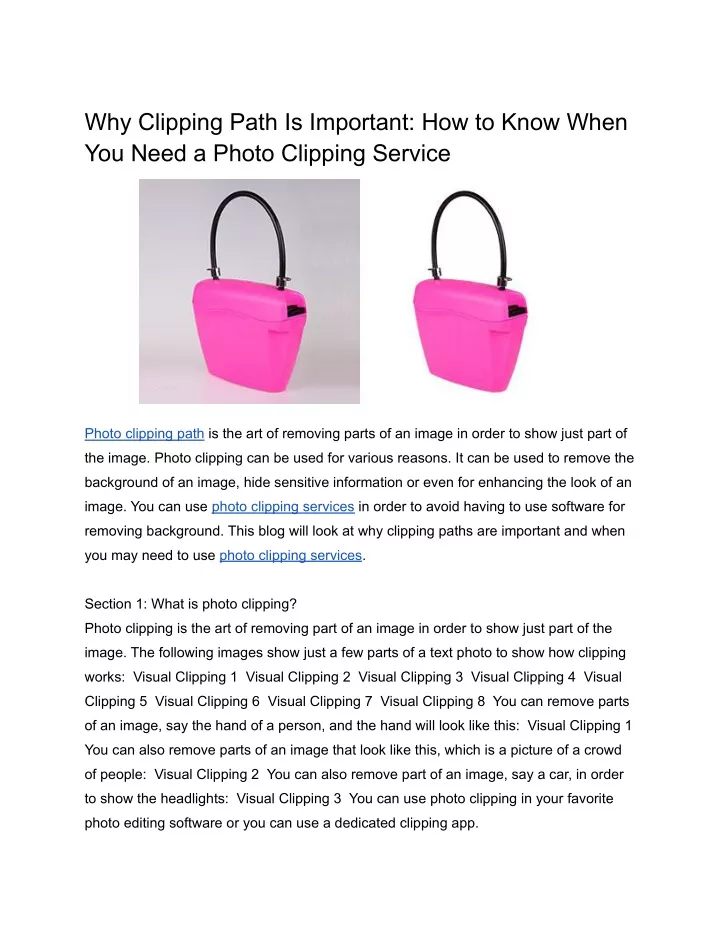 why clipping path is important how to know when
