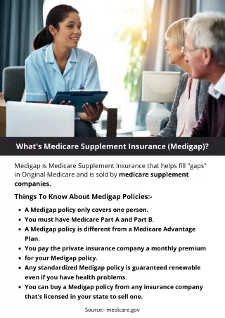 What's Medicare Supplement Insurance (Medigap)?