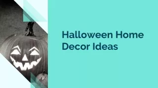 Halloween Home Decor Ideas