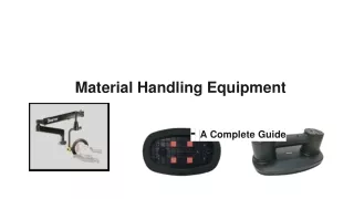 Material Handling Equipment's - A Complete Guide