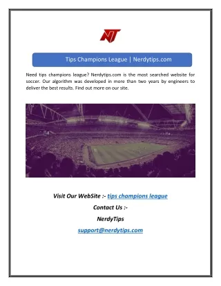 Tips Champions League | Nerdytips.com