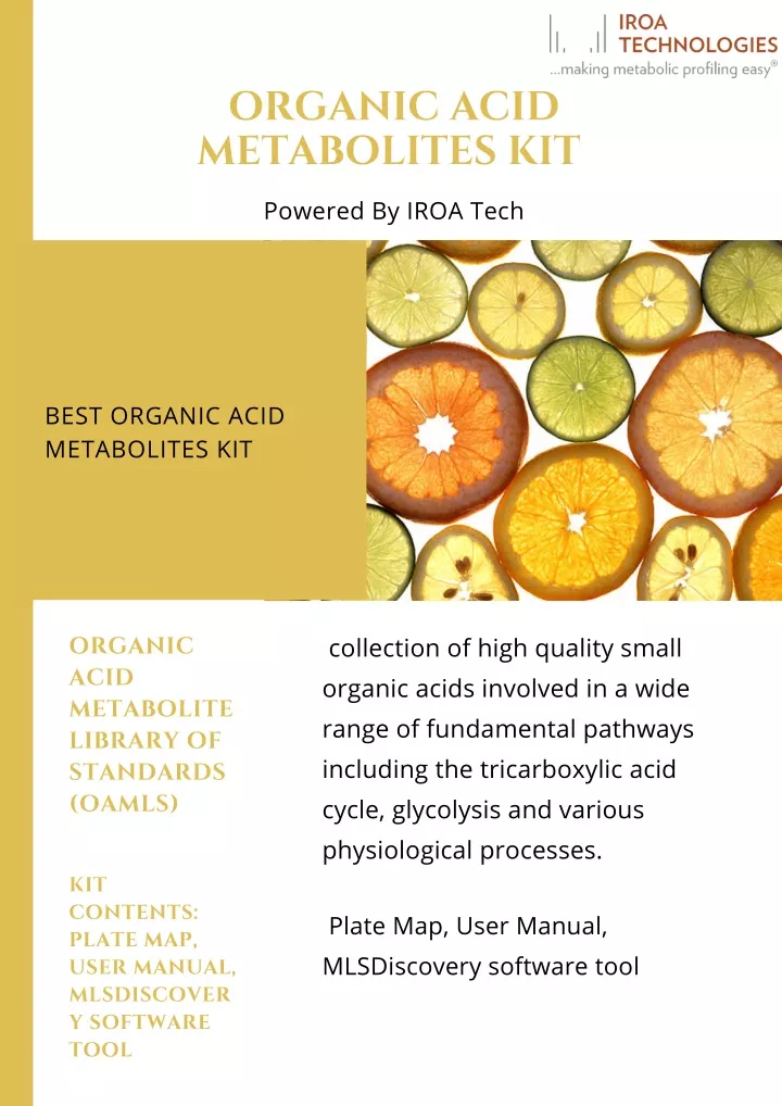 organic acid metabolites kit