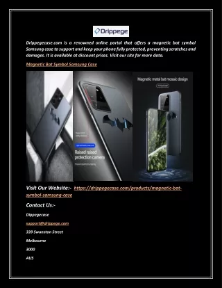 Magnetic Bat Symbol Samsung Case | Drippegecase.com