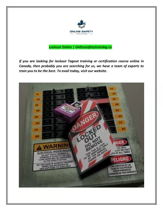 lockout online onlinesafetytraining ca